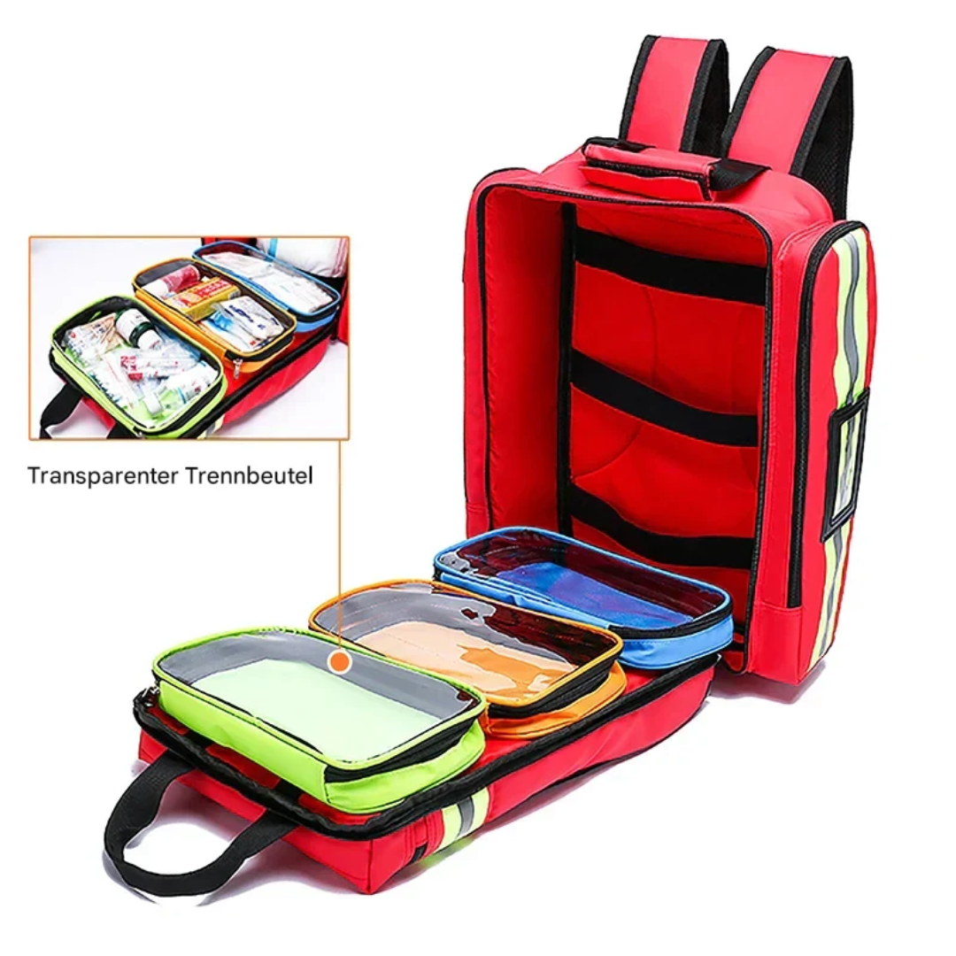 BowLift | Emergency Backpack SafePak Rescue+ | Waterproof & Reflective | For First Aid & Survival | 45×35×15 cm