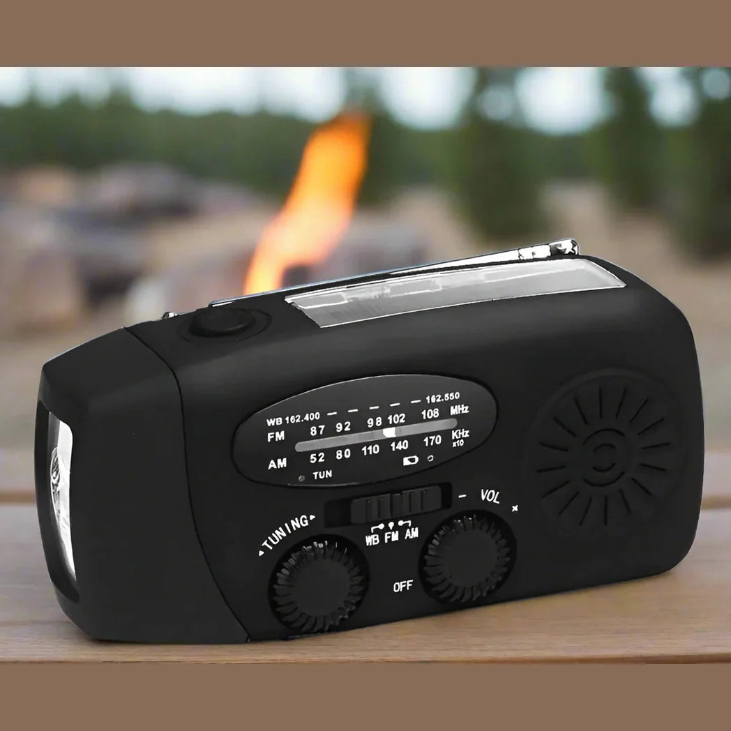 BowLift | Emergency Radio | Solar Hand Crank Power Hub for Camping