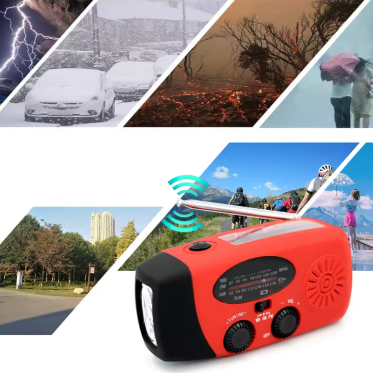 BowLift | Emergency Radio | Solar Hand Crank Power Hub for Camping