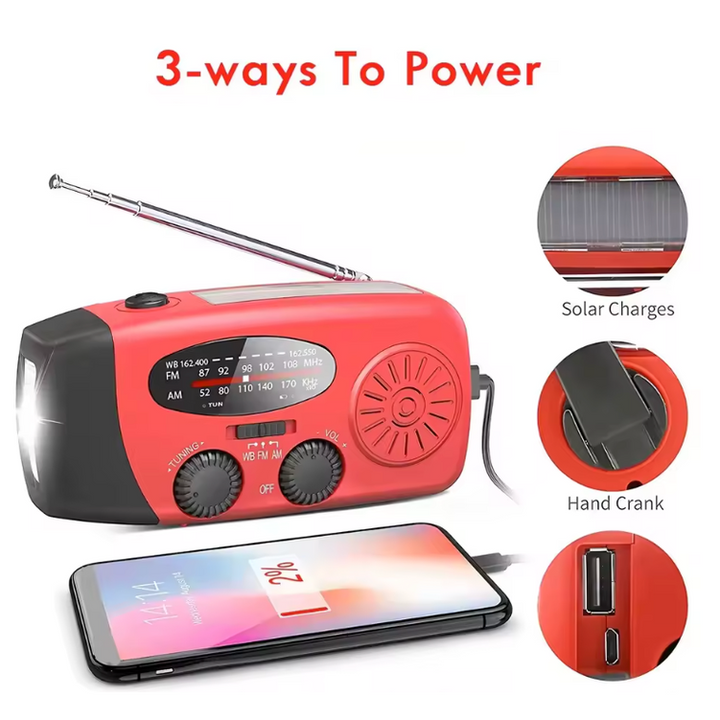 BowLift | Emergency Radio | Solar Hand Crank Power Hub for Camping