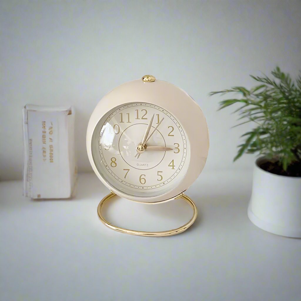BowLift | Retro Vintage Style Gold Accent Alarm Clock