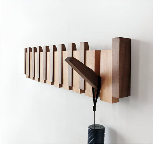 BowLift | RetroHooks - Wooden piano wall shelf with magnetic hooks
