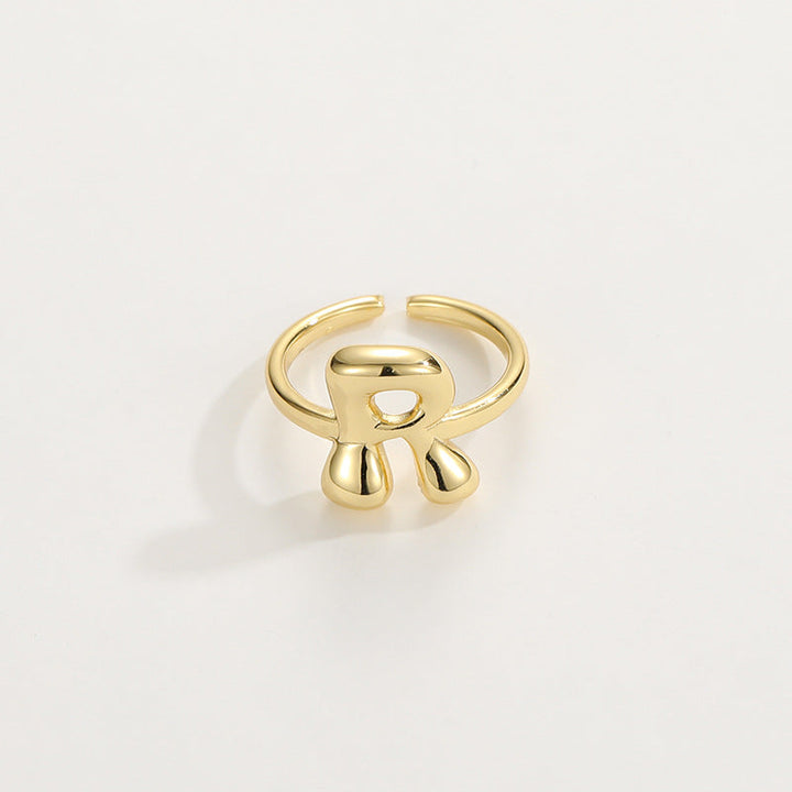 BowLift | Cute Bubble Letter Initial Ring