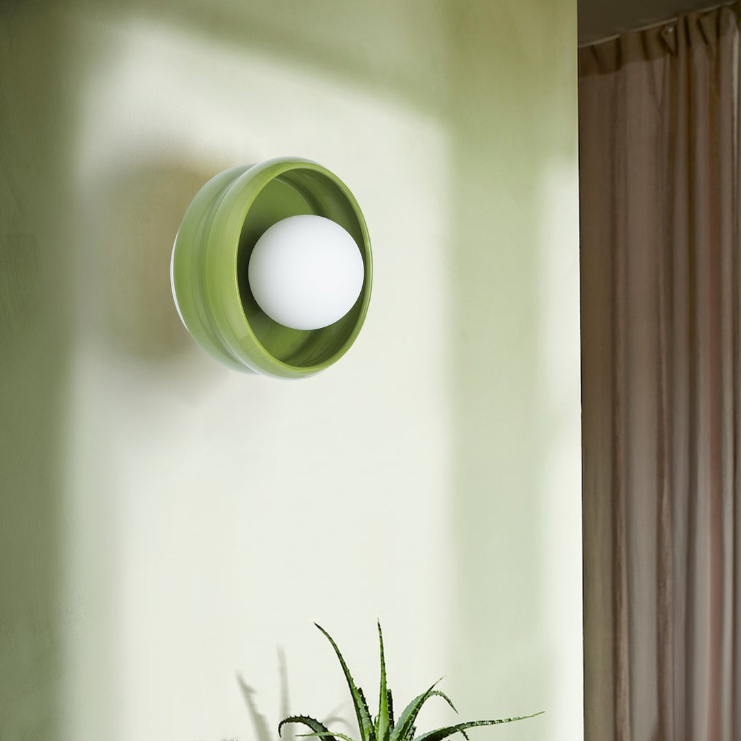 Round Ceramic Wall Lamp - Circo | Bowlift
