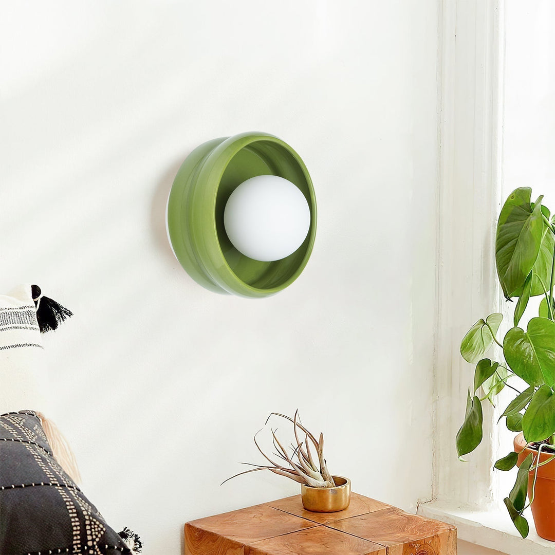 Round Ceramic Wall Lamp - Circo | Bowlift