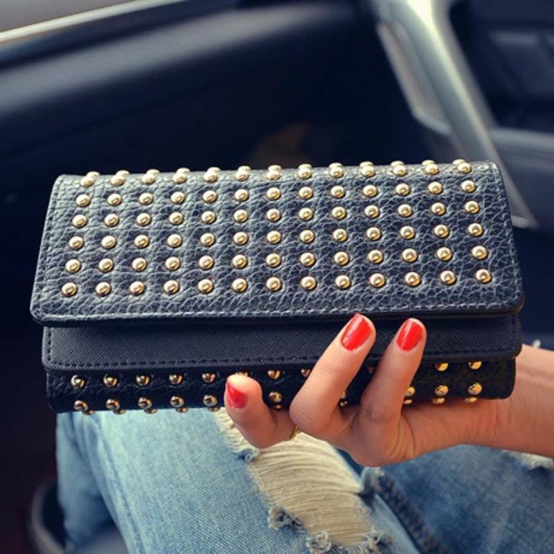 Women PU Leather Fashion Long Clutch Vintage | Bowlift