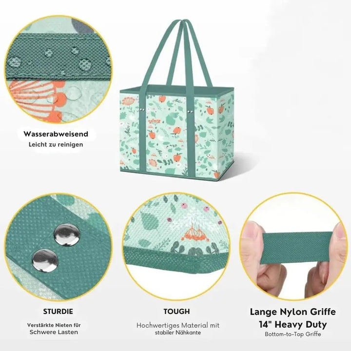 BowLift | Robust & foldable shopping bag with XL volume (3 pieces)