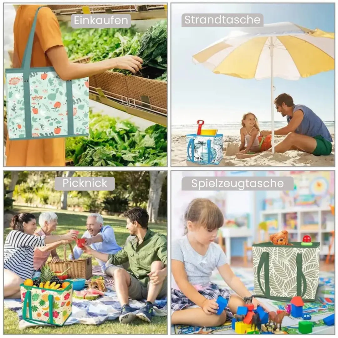 BowLift | Robust & foldable shopping bag with XL volume (3 pieces)