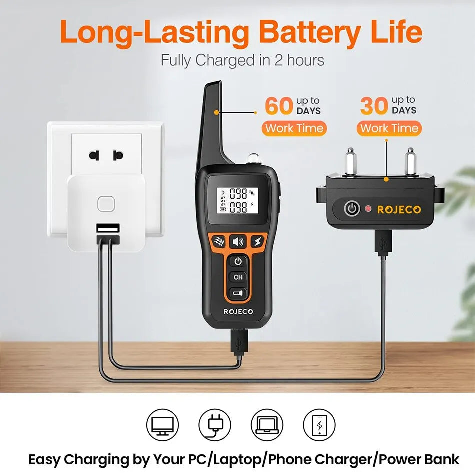 BowLift | Remote-Controlled Dog Training Collar | Rechargeable, Waterproof & 1000m Range for Effective Dog Training