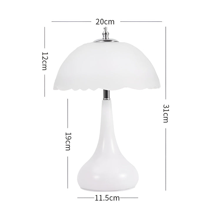 BowLift | Eleganza Luxe Table Lamp – Timeless Mushroom Shape with LED Dimming Function in Soft Colors