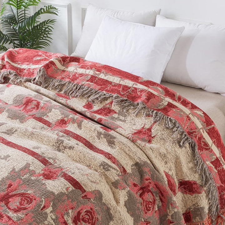 BowLift | Rosewood Grace Throw Cotton Blanket