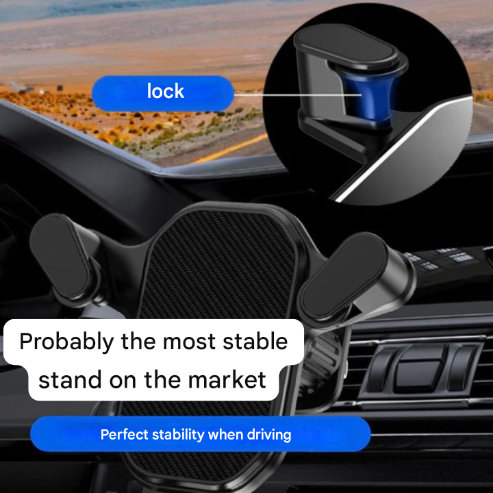 SafeGrip Car Phone Holder – 360° Rotatable Air Vent Mount with Hook Lock | Bowlift