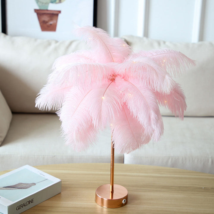 OstrichGlow Nightlight - Unique Mood Lamp with Pink Foot Bowl Lift