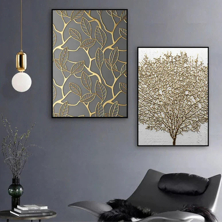Rustic Golden Grey Black Abstract Wall Art Fine Art Canvas Prints Posters Pictures For Living Room Dining Room Art For Contemporary Interiors | Bowlift