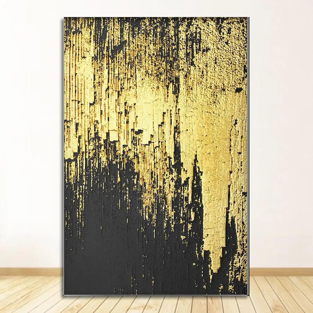Rustic Golden Grey Black Abstract Wall Art Fine Art Canvas Prints Posters Pictures For Living Room Dining Room Art For Contemporary Interiors | Bowlift
