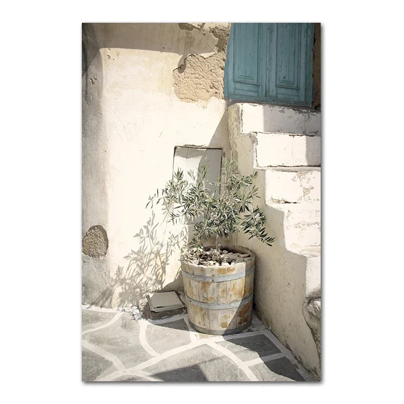 Rustic Villa Lifestyle Wall Art Fine Art Canvas Prints Bohemian Gallery Wall Pictures For Living Room Dining Room Scandinavian Home Decor | Bowlift