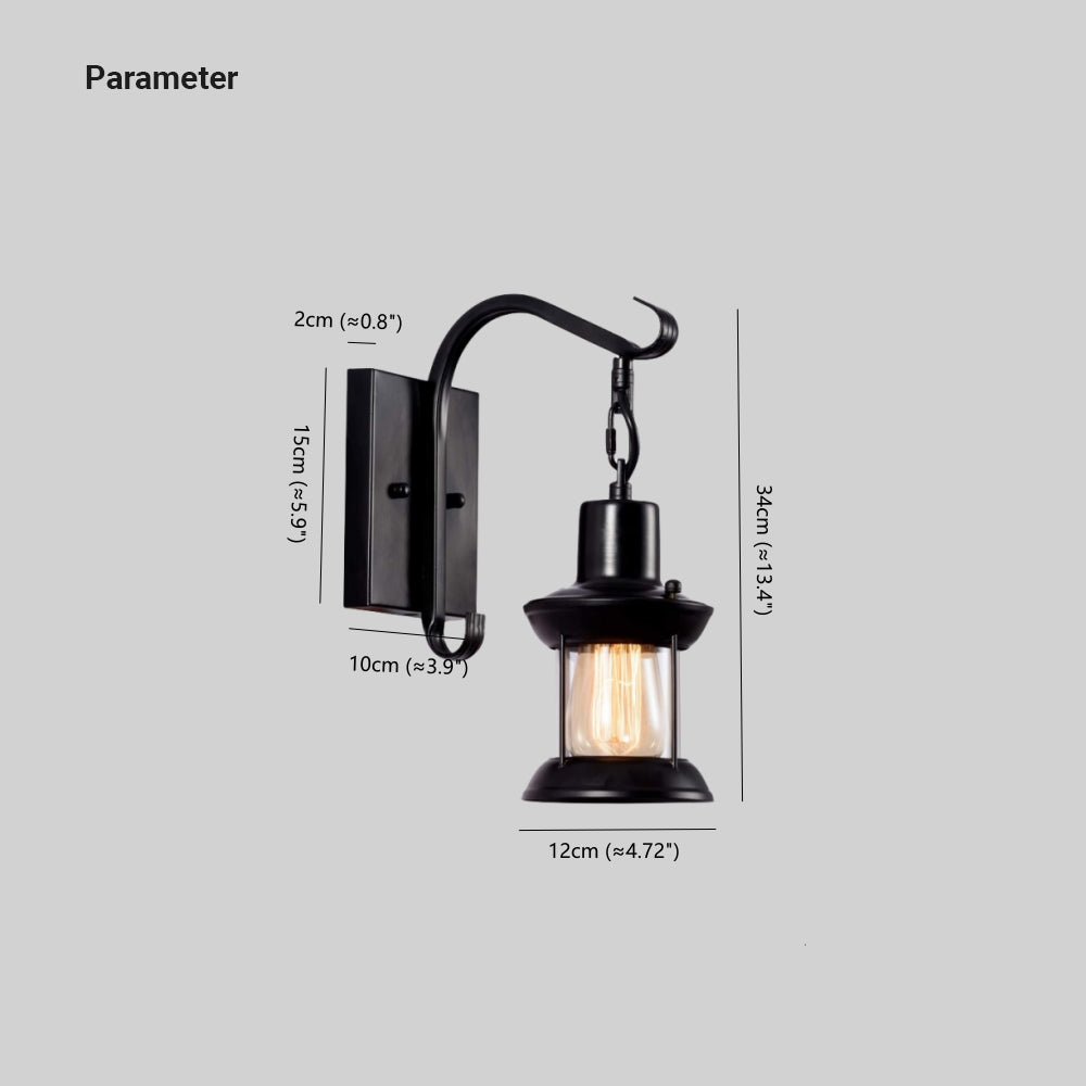BowLift | Ruston Vintage Wall Light – Industrial Farmhouse Glass Wall Lamp