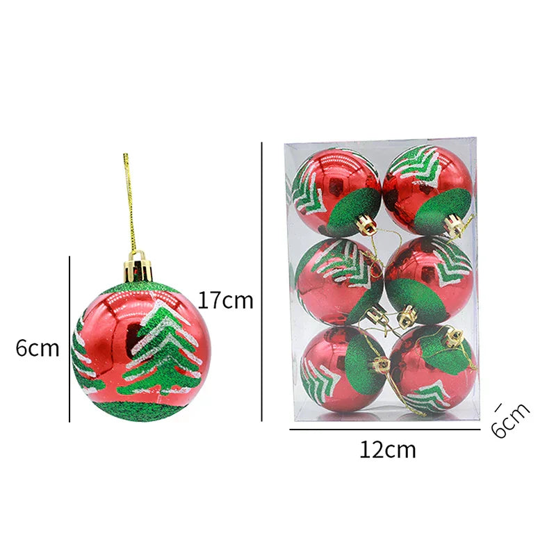 Elegant Snowflake Christmas Baubles Set – High-quality Christmas ornaments in red, white and gold, perfect for festive tree decoration at Christmas | Bowlift