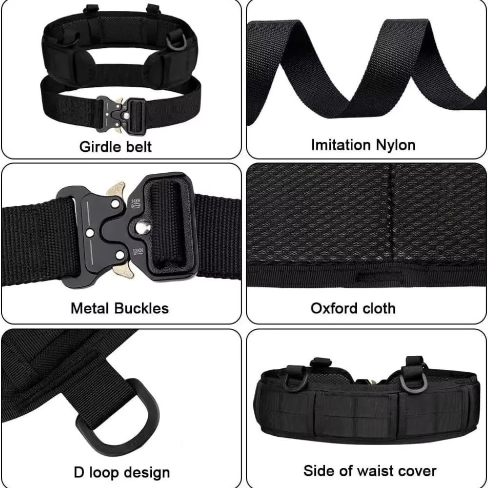 BowLift | Outdoor Tactical Belt, Multi Functional Nylon Training Belt Set