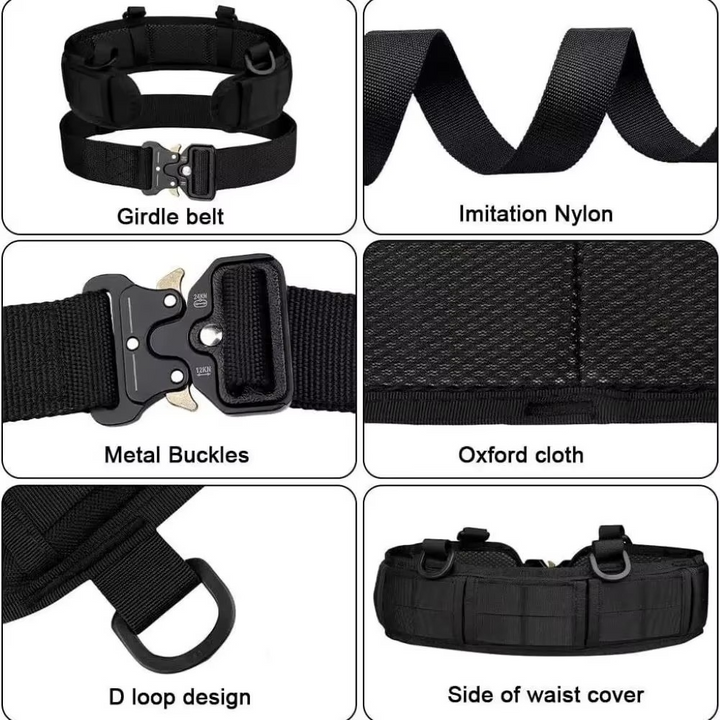 BowLift | Outdoor Tactical Belt, Multi Functional Nylon Training Belt Set