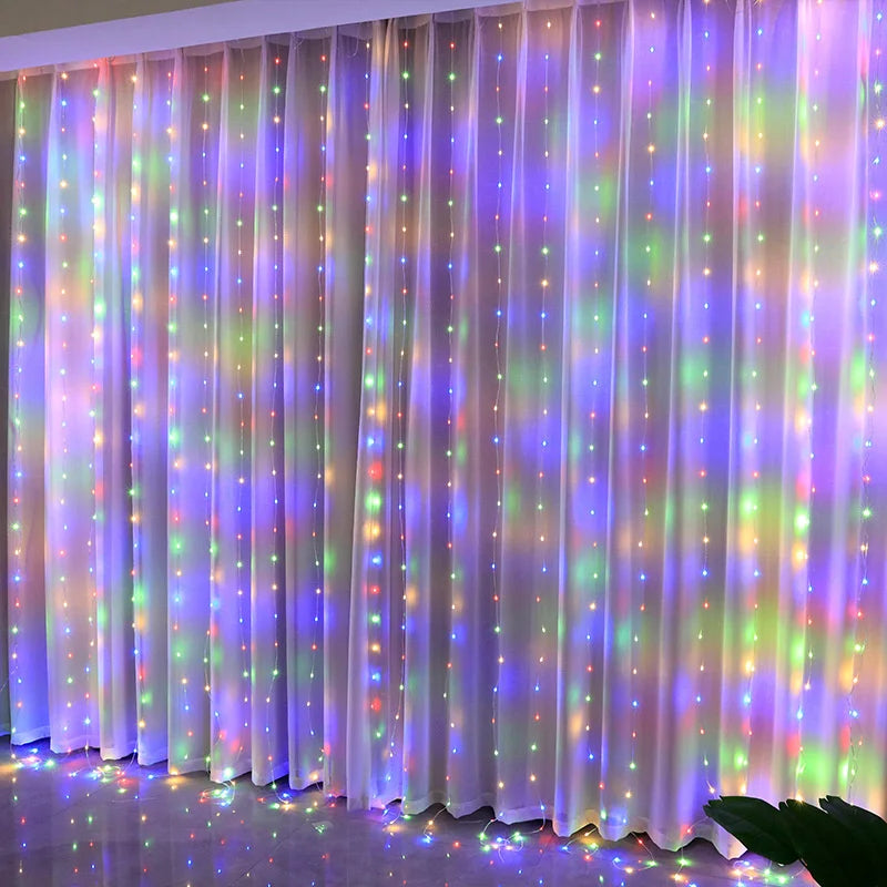 LED curtain lights – USB-controlled string lights for window and room decoration | Bowlift