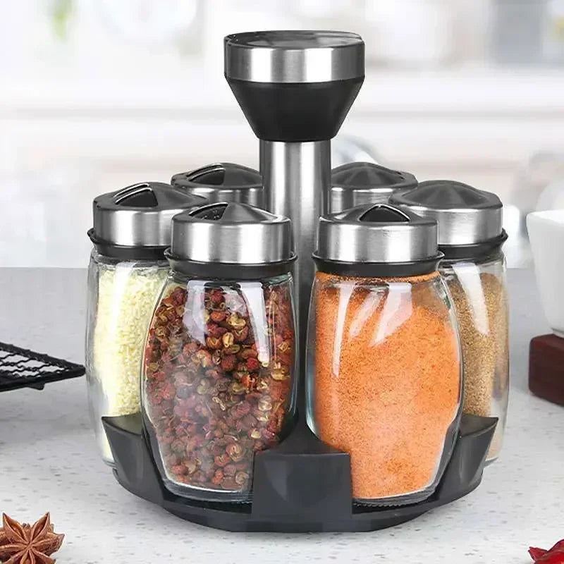 BowLift | Rotating Glass Spice Storage Set