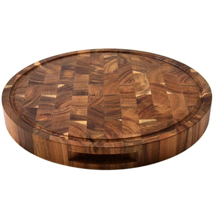 BowLift | ButcherGrain | Thick round acacia butcher block
