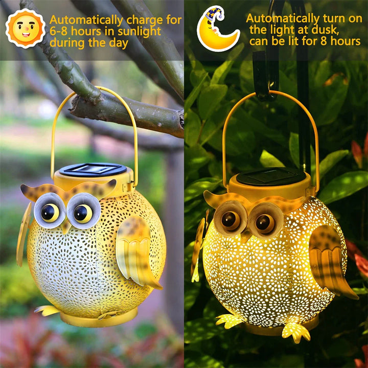 BowLift | SolaZoo Animal Lantern | Solar Light for Outdoors | Handmade & Weatherproof | With Battery & Twilight Sensor