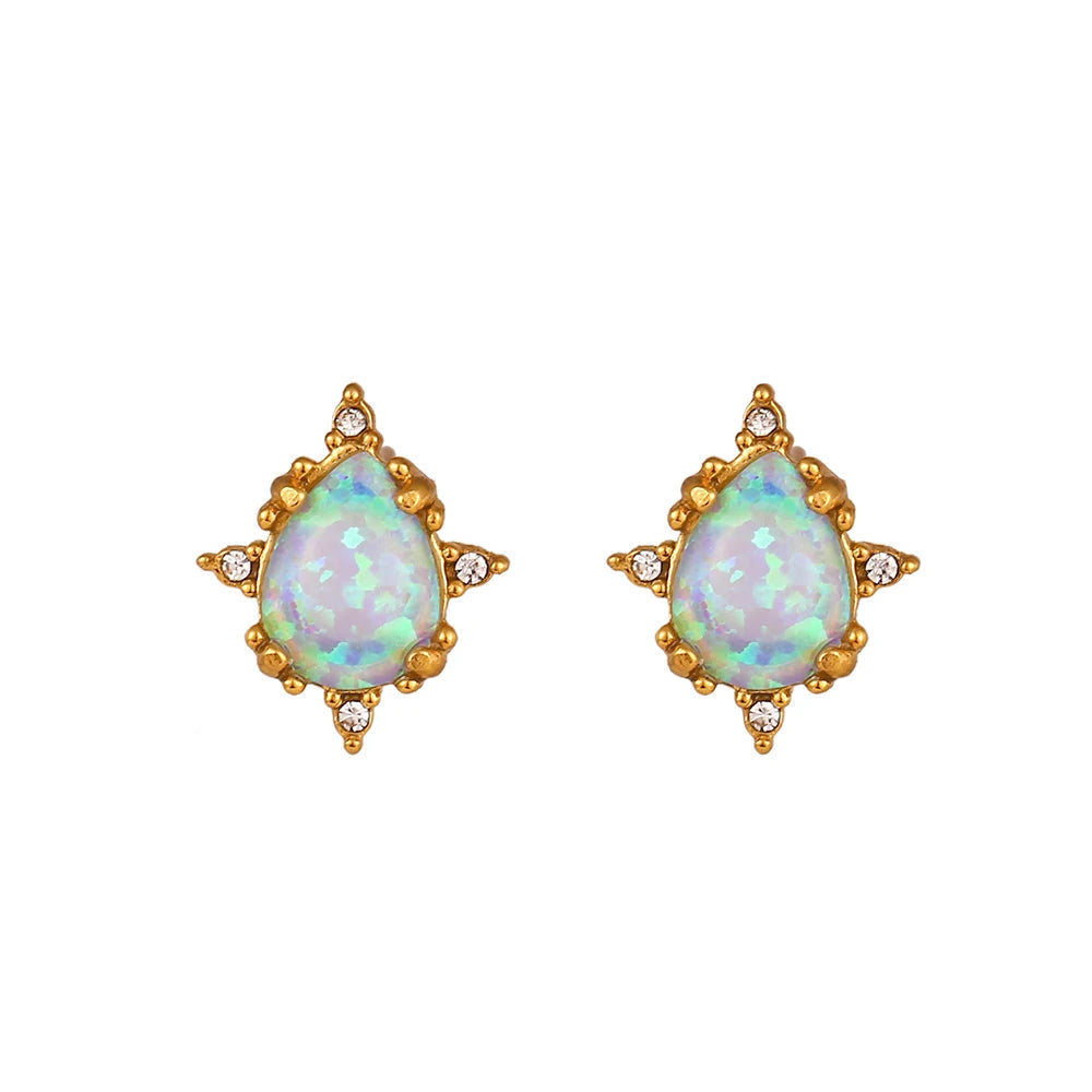 BowLift | Dainty Iridescent Opal Necklace, Bracelet, Earrings