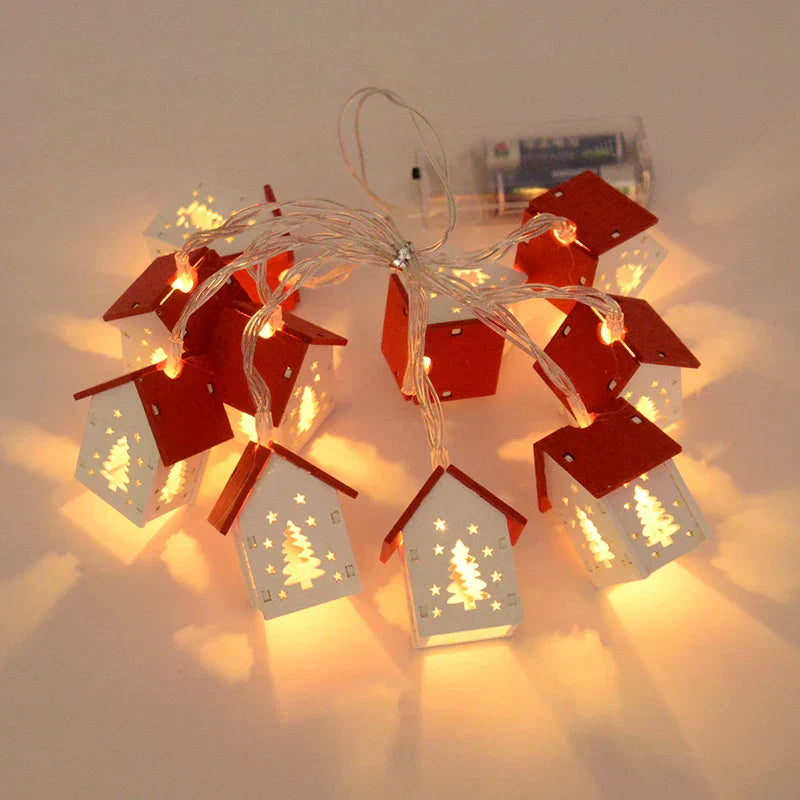 BowLift | Wooden Christmas houses with LED lighting for festive decoration