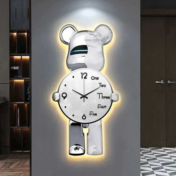 BowLift | Glowing Star Bear LED Wall Clock