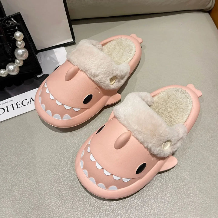 Funny Shark Slippers made of Cotton – Warm and Cozy Slippers for Men and Women, Non-Slip and Comfortable | Bowlift