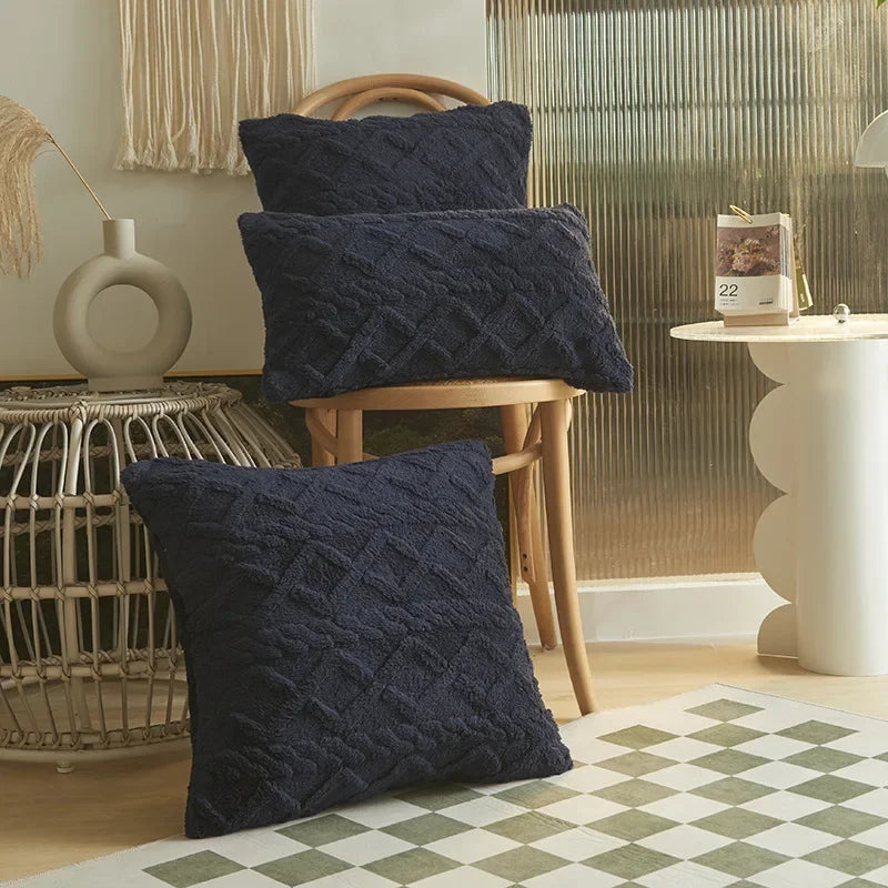 BowLift | SilkAura Decor Cushion Cover - Luxury Comfort with Geometric Jacquard