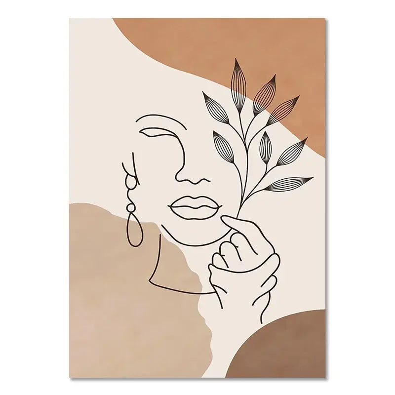 Minimalist Terracotta Sun Abstract Wall Art Fine Art Canvas Prints Modern Pictures For Living Room Bedroom Gallery Wall Art Decor | Bowlift