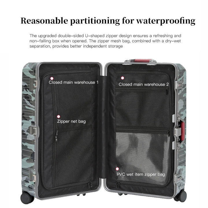 BowLift | Zagreb – Wide Handle Hardshell Suitcase with Aluminium Frame & 360° Spinner Wheels
