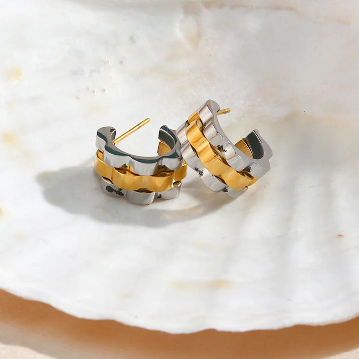 BowLift | Textured Watch Hoop Earrings