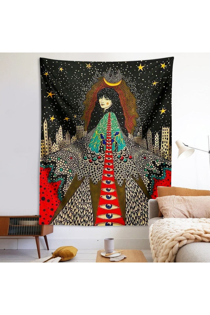 To The Girl Psychedelic Wall Tapestry | Bowlift