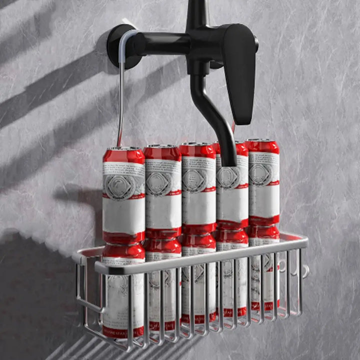 BowLift | DuschGlanz AeroRack Hanging Shower Basket made of Aluminium | Rustproof Shower Shelf with Hooks | Large Capacity for Shampoo & Bath Accessories