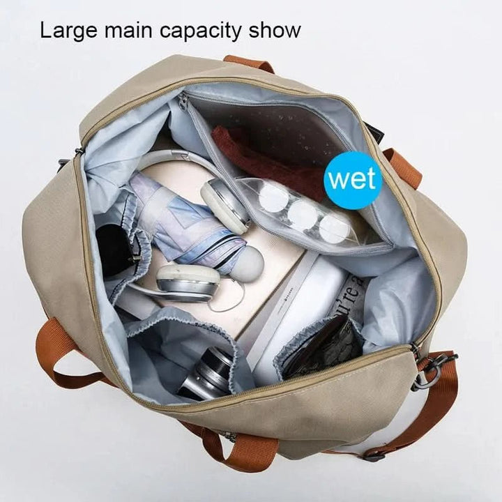 BowLift | Portable fitness bag with shoe compartment and wet dry separator bag for active travelling
