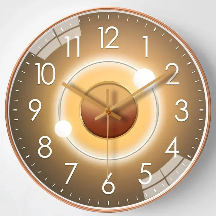BowLift | Silent Classic Wall Clock | Non-Ticking Elegant Timepiece for Bedroom & Office