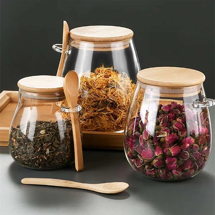 BowLift | Premium Glass Airtight Canister with Sealed Lid for Kitchen Storage