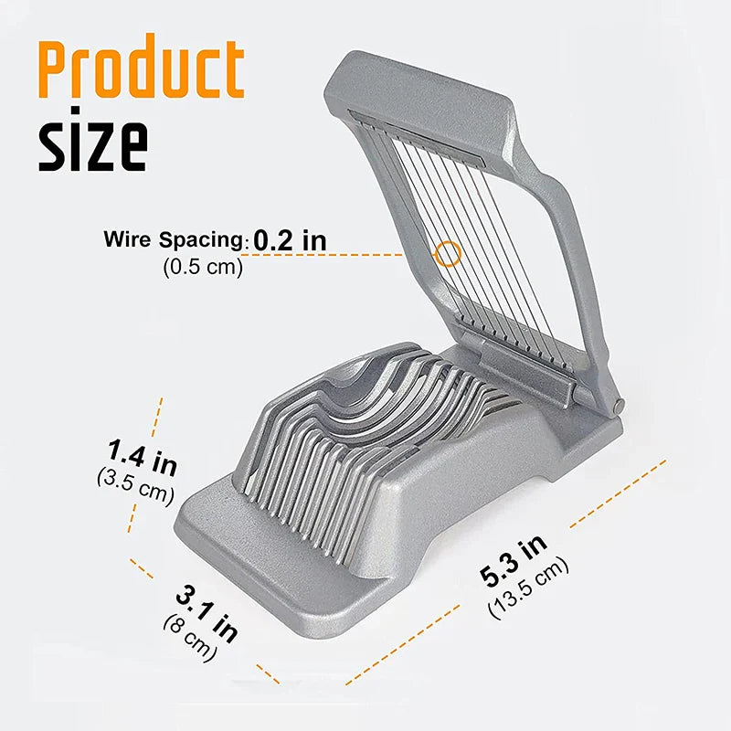 BowLift | Egg Slicer SchnittMeister | Stainless Steel Cutting Wires | For Egg, Cheese & Mushrooms | Robust Aluminum Housing