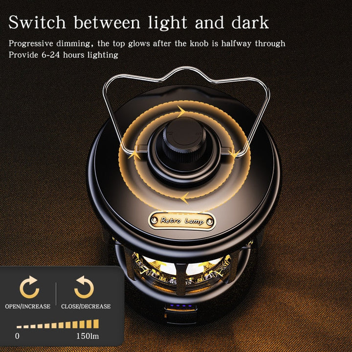 Retro Power Bank Camping LED Lamp | Bowlift