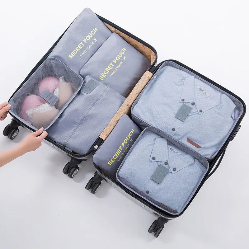 BowLift | TRAVORO Packing Cube Set | 6-piece | Waterproof & Extra Volume | Suitcase Organizer for Men