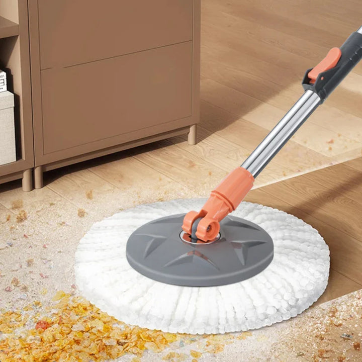 BowLift | Dual chamber mop with double chamber bucket | 138 cm stainless steel handle | 360° swivel head | For tiles, wood & laminate