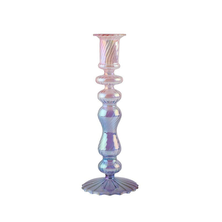 Ribbed Glass Candleholders - Mermaid | Bowlift