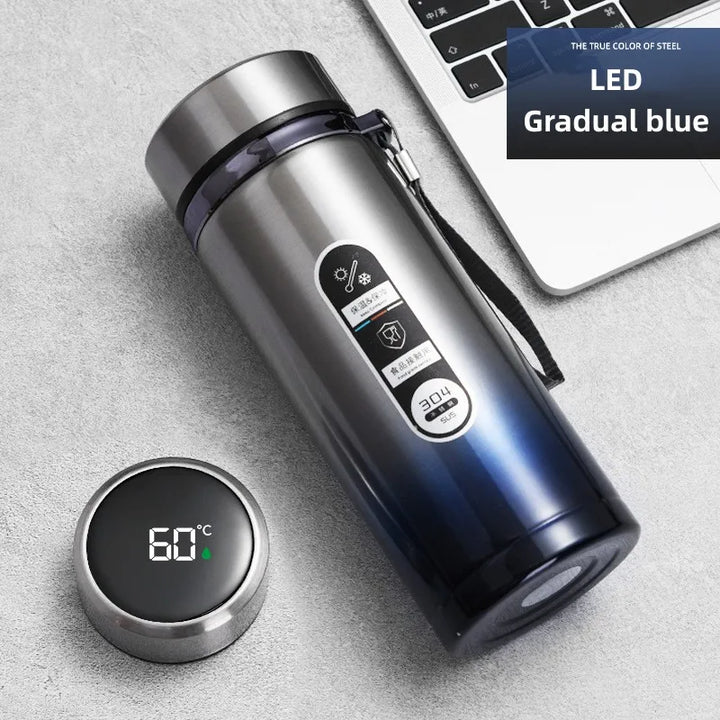 TempraBottle – Smart Thermos Bottle with LED Temperature Display (800ml–1L) | Bowlift