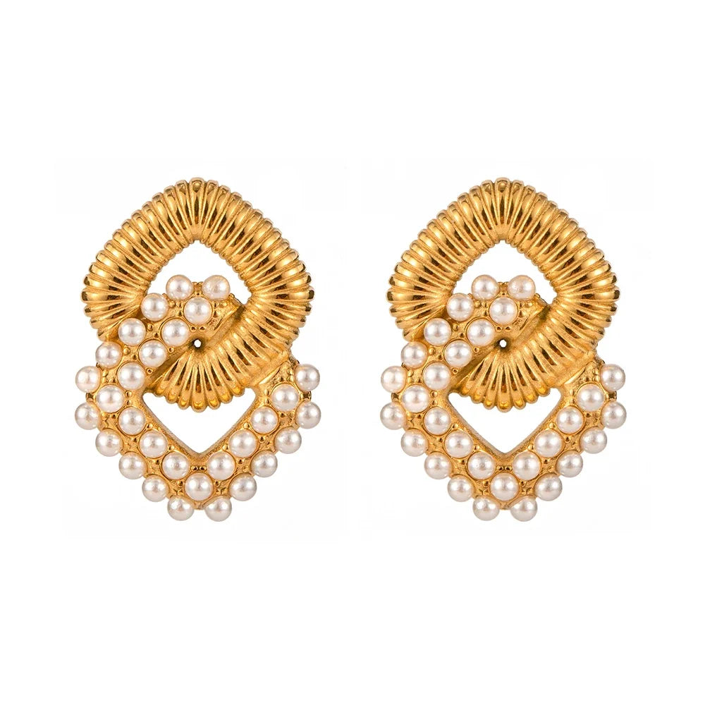 BowLift | 18k Textured Dual Squircle Earrings