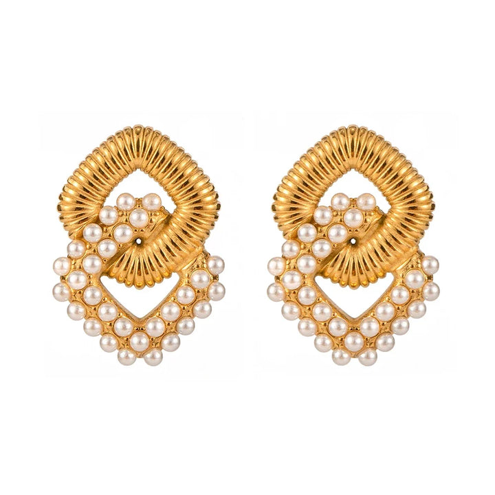 BowLift | 18k Textured Dual Squircle Earrings