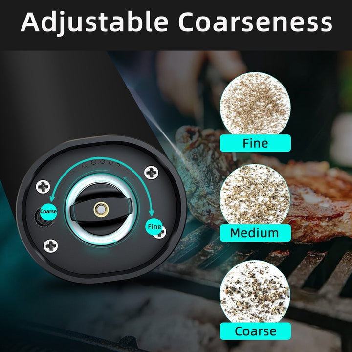 BowLift | Electric automatic pepper and salt mill with LED light and adjustable grind - Perfect for the kitchen or the restaurant